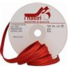 I nastri Profilo Piping 1/10 in Raso sbieco Acetato Lucido Alto mm 10 in Rocca da 20 mt (Rosso)