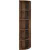 Vicco Libreria angolare da terra Ecki, Legno antico, 40 x 180 cm, per montaggio a parete con tre ripiani aperti