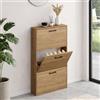 Linea Azzurra Scarpiera Serena Scarpiera Legno Nobilitato Melaminico 3 Ante e Ripiani 108x65x15cm Made in Italy per Ingresso, Soggiorno, Esterno, Camera da Letto