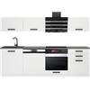 B BELINI GROUP Belini - Blocco cucina Linda da da 240 cm, senza elettrodomestici con pensili e armadi, senza controsoffitti, colore: Bianco opaco
