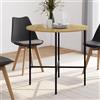 IDMarket - DETROIT mesa de comedor redonda 4 personas diseño industrial 80 cm