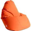 Avalon Puff Poltrona Sacco Grande Bag L Mamba 80x80x125cm - 300 Litri Made in Italy in Finta pelle Imbottito per Ambiente Interno ed Esterno Colore Arancio