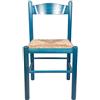 Sedam Srl Sedia Pisa, In Legno Massello, Seduta in Paglia, Varie Colorazioni Disponibili (Azzurra) ORDINE MINIMO 2 SEDIE