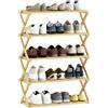HOMCOM Scarpiera Ingresso Pieghevole 5 Livelli 60x29x88 cm Color Legno