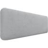 DHOME Testiera Imbottita Liscia Arrotondata in Tessuto Aqualine per Parete Acustica Testate Letto Fonoassorbenti Camera da Letto (Grigio Chiaro, 150cm)