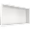 Balneo WALL-BOX ONE Nicchia a Parete in Acciaio Inox Bianco, 60x30x10cm, Impermeabile, Montaggio Flessibile, per Doccia e Utensili da Bagno, Senza Piastrelle