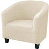 Morbuy Copripoltrona 1 Posto Elasticizzato, Jacquard Chic Copripoltrona Chesterfield, Copripoltrona Universale - Lavabile Fodera per Soggiorno Bar Reception (Beige)