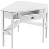 Soberine Scrivania per Computer ad Angolo in MDF 106 × 71,5 × 76,5 cm Tavolo da Lavoro a L per Soggiorno Studio Ufficio per Postazione di Lavoro (Bianco)
