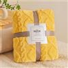Chickwin Coperta Pile Matrimoniale Singolo Invernale Morbida Calda Coperta in Flanella Classico Coperta Plaid Coperta Letto per Viaggi, Sedia, Auto, Divano, Camera da Letto (150x200cm,Giallo)