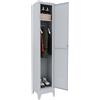 Bricozone Armadietto Spogliatoio Con Chiave 1 Anta Armadio Slim In Lamiera Di Acciaio 180 x 34 x 36 Cm Grigio Salvaspazio Ripiano Appendiabiti Porta Cartellino Per Interno Lavoro Piscina Casa