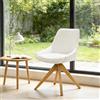 Zouron sedie da pranzo,sedie da ufficio per la casa, poltrone da salotto（Rotazione a 360°）,Ergonomia,beige (velours),Una sedia