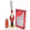 Magie di Natale Diffusore di Essenza schiaccianoci con bacchetti in Cotone profumatore per Ambienti 250 ml (Arancia e Cannella)