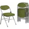 Chleby 4 Sedia Pieghevole Sedia Visitatore Sedia Pieghevole Imbottita in Tessuto Sedia da pranzo pieghevole Sedie pieghevoli sono adatte per cucina, interno, esterno, sala conferenze verde