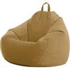 Odot Pouf Poltrona a Sacco, Velluto a Coste Poltrona Sacco, Sacchetto di Fagioli con Manico, Decorazione Bean Bag, per della Soggiorno Giardino Salotto, Senza Ripieno (M(75x95cm),Cammello)