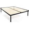 DOLCI SOGNI Rete Matrimoniale 160x190, Massima Stabilità, Doghe Letto Matrimoniale, 4 Piedi Letto Avvitabili, Struttura Letto Matrimoniale 160x190 Interamente in Ferro, 100% Made in Italy