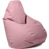 Avalon Puff pouf Poltrona Sacco per Ragazzi Bag M Mamba 68x68x107cm -190 Litri Made in Italy in Finta pelle Imbottito per Ambiente Interno ed Esterno Colore Rosa
