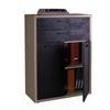Decor Space Libreria Bassa con 2 ante e 2 cassetti in legno da ufficio e cameretta arredamento Made in Italy (Noce)