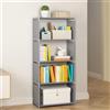 Juroupi Scaffale per Libri a 5 Livelli 8 Scaffali di Libreria Alta Bookcase Assemblaggio di Portata Verticale per Camera da Letto/Soggiorno/Ufficio/Armadio/Sala da Studio