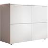 MB Muebles Bonitos, Credenza Madia Soggiorno Zoel, Melamina Opaca, Bianco, 90x68x34cm