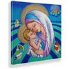 Giallobus - Quadro - Stefano Calisti - Capezzale Moderno - Madonna con Bambino sul Mare - Tela Canvas Telaio Standard - 50x50 - Pronto da Appendere - Quadri Moderni per la casa