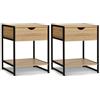 IDMarket - Set di 2 comodini di design industriale DETROIT