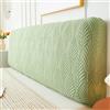 ENEN Elastica Copertura per Testiera, Jacquard-Foglie Antipolvere Lavabile Fodera Testiera, Letto Protez Copri Testata del Letto Matrimoniale Singolo Protezione (150cm,Verde Salvia)