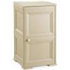 MA MAISON Mobile Bagno Salvaspazio 2 Ante in Plastica Wengé 40x43x85,5 cm - Armadietto Contenitore con Ripiano Interno per Asciugamani, Carta Igienica e Organizzazione Bagno (Angora)