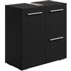Badplaats B.V. Mobiletto da bagno Mars sottolavello, colore nero