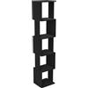 HOMCOM Libreria a 5 livelli scaffale per libri in legno, scaffale cubo per soggiorno, ufficio, 33 x 28 x 161 cm, nero