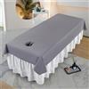 Morbuy Lenzuolo Impermeabile per Lettino da Massaggio Spa con Foro per Il Viso, in Morbido Poliestere Lavabili, Copertura Protettiva per Lettino da Massaggio di Bellezza (120x200cm,Grigio)