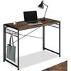 tectake® Scrivania Pieghevole, per Casa e Ufficio, Stabile, Regolabile in Altezza, Design Industriale, Telaio in Acciaio, Superfici in Reticolato, 102 x 51 x 77 cm, Arredamento - Industriale Scuro