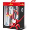 WOLF Garten Wolf-Garten 73ABB001650 P261 RR2500/LU-2K/KA-2K/KF-2K Set Mini Attrezzi, Rosso/Argento