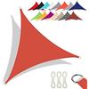CANYUE qualità Tessuto Oxford - Tenda A Vela Triangolare - Vela Ombreggiante Parasole Traspirante E Protezione Solare Raggi UV per Esterno Giardino Terrazza (3X3X3 m,Rosso)