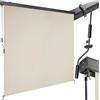 tectake® tenda da sole verticale a rullo, con manovella, protezione UV, impermeabile resistente al vento, frangivista balcone, terrazzo, fissaggio a parete, privacy - Beige, 200 x 250 cm