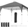 Yaheetech Gazebo da Giardino 3 x 3 M Impermeabile Pieghevole Tendone in Ferro e Tela Oxford con Paletti/Corde per Spiaggia/Uso Commerciale/Patio/Campagna/Veranda Grigio Scuro