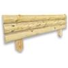 SUNWOOD Bordura da Giardino per aiuola 100x22,5x4 cm in Legno di Pino impregnato, Recinzione bassa a 2 punte vampiro, Made in Italy