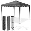 Juskys Gazebo pieghevole Vivara 3x3 m - Juskys Gazebo regolabile in altezza, UV50+, impermeabile - Tenda da giardino con borsa - Tenda da festa - grigio