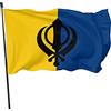 Generic Bandiera Da Giardino Khalistan Garden Flag Resistente Al Sole Bandiera Verticale Colori Vivaci Bandiera Da Cortile Per All'Esterno Festival Feste 90X152CM
