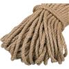 Uiopa Spago Juta 5mm x 10m, Spago Grosso Naturale Corda Canapa Colorato, 3 Fili Corda Iuta per Tiragraffi per Gatto, Artigianato Fai-da-Te, Giardinaggio, Decorazione Domestica (Marrone)