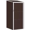 vidaXL Capanno da Giardino Capanna Casetta per Esterni Struttura Protettiva Rispostiglio per Attrezzi Marrone 87x98x159 cm in Acciaio Zincato