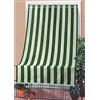 Corredocasa Tenda da Sole a Righe per esterno Balcone Veranda Terrazzo terrazzino casa con Anelli e Ganci Tessuto Resistente da Esterno (140x250 cm,Verde)