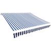vidaXL Tendone Parasole Tela Blu e Bianco 4,5x3 m Idrorepellente Tenda Sole