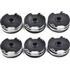 Daaxing Bobine di filo per decespugliatore LIDL Parkside PRTA 20-Li A1, B2, C3-6 (6 pezzi)