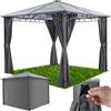 tectake® Gazebo da Giardino 3x3 m, Idrorepellente, 4 Pannelli Rimovibili