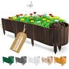BOGATECO Rollborder Steccato in Legno, Lunghezza 200 cm e 20 cm di Altezza Abete | Recinzione da Giardino, per segnare i sentieri e i confini di aiuole, Prati | Flessibile, Impregnato | Marrone Scuro