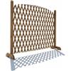 Bricozone Grigliato Estensibile In Legno Naturale Autoportante Per Esterni Bricozone Pannello Decorativo Divisorio Da Giardino Con Supporto Per Rampicanti Altezza 150 Cm Regolabile Da 34 A 120 Cm