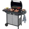 Campingaz 2 Series Classic EXS Vario Barbecue a Gas, Grigio Scuro, 127.4 x 54.1 x 108.5 cm