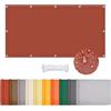 ONESHLEE Vela Ombreggiante Impermeabile, Telo Ombreggiante Con Occhiellato, Tenda A Vela Per Esterno Sole Giardino (2 * 2m, Rosso Ruggine)