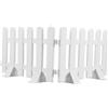 Toddmomy Recinzione Da Giardino Esterna in Plastica Bianca Con 4 Basi Per Bordure Paesaggistiche Piccola Staccionata Decorativa Per Cortile E Aiuola