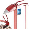 KOTARBAU® Zappa da giardino a forma di foglia di cuore con denti rosso 82 mm